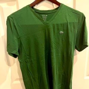Mens green Lacoste v-neck